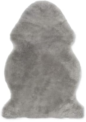 Nordic Sheep Baby Lammfell 80x60 cm | Lammfelle für Kinderwagen mit Temperaturregulierendes | Lammfell Baby eignet Sich für einen Hochstuhl oder als Spielteppich | Farbe: Hellgrau