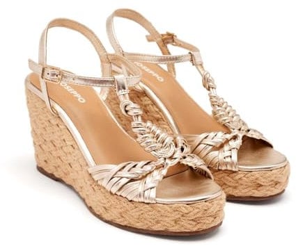 GIOSEPPO Femme Castine Sandale Cage Espadrille, Platine, 36 EU