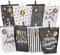 Adventskalender zum Befüllen - 24 Papier Adventstüten zum Basteln für Weihnachten -black & white Motiv-Papier Weihnachtstüten mit Zahlenaufkleber