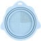 HAPPITON Foldable Silicone Makeup Brush Cleaner Mat Pad Bowl Makeup Kits Cleaning Tool for Makeup Brushes Sponges Powder Puffs(Blue)