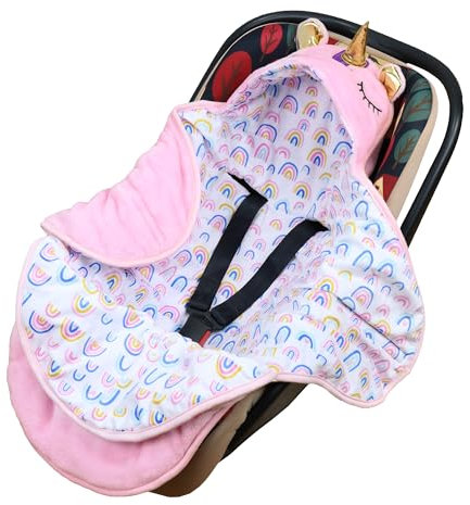 Hivia Einschlagdecke Babyschale Winter-Einschlagdecke Maxi Cosi,90 * 90CM Decke für Babyschale,Geschenke für Neugeborene - Decken für Kinderwagen
