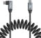 SMALLRIG USB C to USB C Coiled Data Cable (Straight to Angled), 90 Degree USB C Cable 20Gbps High Speed Data Transfer, Support PD 100W Fast Charging, for iPhone, Laptops and Cameras etc. - 4792