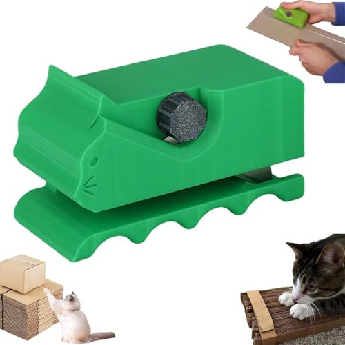Cardboard Strip Cutter,Kartonschneider Für Katzenkratzer, Gedruckter Kartonschneider - Katzenförmiges Tragbares Karton-Recycling-Werkzeug, Kartonschneidemaschine Für Selbstgemachte Katzenkratzbretter