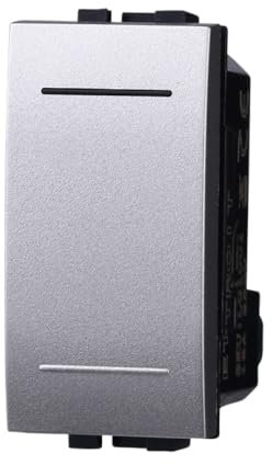 Deviatore 16A, Modulo Grigio, Compatibile Con BTicino Living, frutti, interruttori, pulsanti, deviatori, dimmer, sensori, PIR, buzzer, Per Placche originali e compatibili