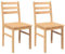 vidaXL Sillas de Comedor 2 Unidades Madera Maciza de Caucho, Silla de Comedor, Silla de Cocina, Asiento de Comedor, Silla, Silla de Sala de Estar