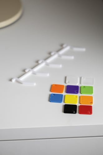 Generisch 5-facher Garnrollenhalter für IKEA Skadis – 2 Stück – Stylisches Nähzubehör für Wandorganisation – Ideal für Nähzimmer, Hobbyraum & Werkstatt (Weiß)