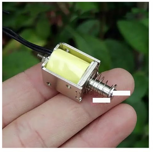 JRBJWYVV DS-0520S Stroke 9mm DC 12V 0.28A Small Spring Push Pull Type Rod Magnet Open Frame Solenoid Electromagnet