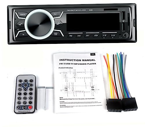 Cabilock Player per Auto con Display Colorato Porte USB per Aux e Scheda Impianto Stereo per Audio con Canali Uscita