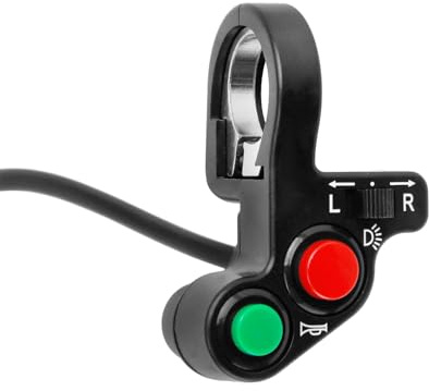 Interruttore di Arresto per Manubrio Moto 22mm Commando Moto Comando Cligno, Interruttore Fari Klaxon On Off con Segnale di Svolta