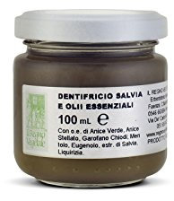 DENTIFRICIO in gel Naturale SALVIA+Oli Essenziali SENZA FLUORO 100 ml Flacone Ecologico