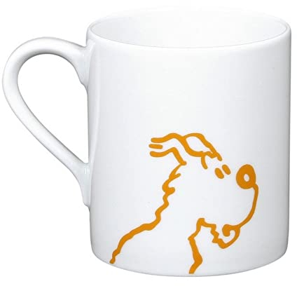 Moulinsart Tasse aus Porzellan, Orange, Tamaño Único