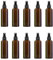 VOANZO 10 flaconi spray vuoti in plastica da 100 ml, set di nebulizzatori da viaggio per nebulizzazione fine, flaconi ricaricabili da viaggio, contenitori per liquidi da toilette (marrone)