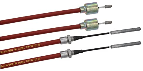 Alko 2X Original Longlife Bremsseil, Hüllenlänge: 1020 mm, Gesamtlänge: 1230 mm, Rot, Metall, Trailerbremse-Schlauch, Bremse, Bremsseil, 2 Stück