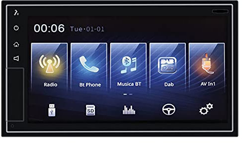 Phonocar VM011D - Radio de coche 2 DIN Apple CarPlay Android Auto DAB+ BT GPS Monitor 6,75