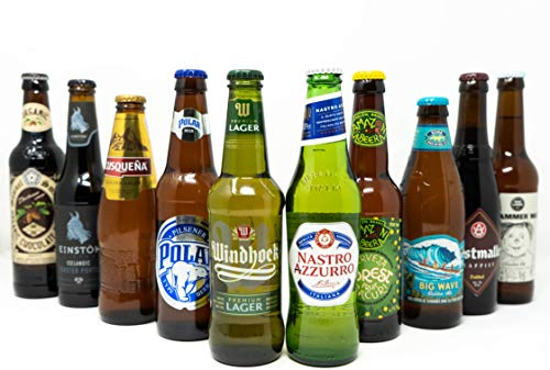 10 Biere aus 10 Ländern - Bierweltreise Set - Variation aus außergewöhnlichen Bieren aus aller Welt