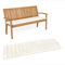 HAVE A SEAT Luxury - Sitzpolster für Gartenbank, Bequeme Gartenbankauflage - orthopädisch, wetterfest, waschbar bis 95° C - Made in Germany (110x48 cm, Weiß)