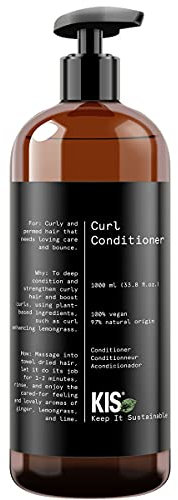 KIS Green Curl - Conditioner - 1000ml - lockiges & welliges Haar - 100% Vegane Rezeptur - sulfatfrei