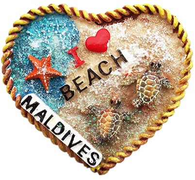 3D-Kühlschrankmagnet, Malediven, Souvenir, Geschenk, Magnetaufkleber, Bastelkollektion