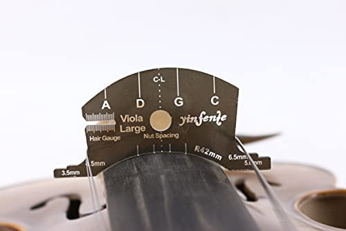 Yinfente 4/4 Violino Ponte Riparazione Strumento di Riferimento Tastiera Raschietto Fare Modello Strumento Nero Violino Strumenti per Violoncello (violino)
