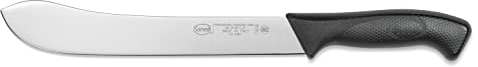 Sanelli Linea Skin Coltello Scimitarra Larga XL, Acciaio Inox, Nero, Lunghezza lama 30 cm.
