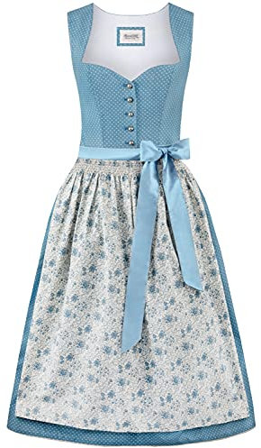 Stockerpoint Damen Edonita Midi Midi Dirndl, blau, 40