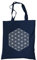 tradercat Jutebeutel bedruckt vintage 100% Baumwolle, Stoffbeutel bedruckt, Esoterik One line Art, jutebeutel aesthetic als modisches Accessoire jutebeutel spruch (Flower of Life - Blau)
