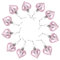 SEWACC Christbaumschmuck in Herzform 12 Stück Weihnachtsbaumanhänger Weihnachtsanhänger Herzkugeln Dekorationen für Den Valentinstag Weihnachtsfeiertagsdekoration (Rosa)