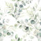 Miss Lovely Servietten mit Eukalyptus Blättern Botanical Natural Living in weiß & grün Tisch-Dekoration Servietten Frühling Sommer Ostern Hochzeit 60 Servietten