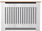 Blisswood Radiator Cover Vertical Pattern Slatted Radiator Covers MDF Wood Heating Covers Wood Top Shelf For Living Room Home Bedroom (White, Medium)