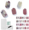 by Taptap London - Semi Cured Gel Nail Strips Pink Nude Elegant Butterfly pattern Glitter Marble (Butterfly Effect)