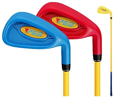Perfect Beginner Kids Golf Club, 7# Iron Golf for 2-5 Year Old Baby, Toddler Golf Irons with Carbon Driver (for 4-5Y,Red)