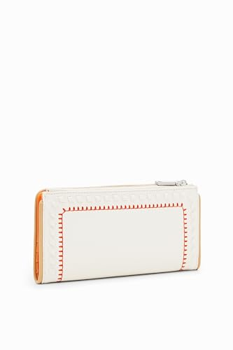 Desigual Mone_Prime INES, Portefeuille à Trois Volets pour Femme, Blanc, 18.5