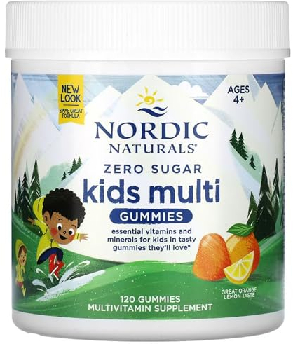 Nordic Naturals, Zero Sugar, 120 vegetarische Gummies, breites Spektrum an Vitaminen je Dosis, Sojafrei, GMO frei, Orangen-Zitronengeschmack