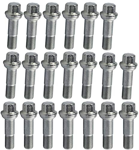 Bapmic 20x Radschrauben Radbolzen Dacromet M14 x 1,5 x 48,5 Ersatz für M-E-RCEDES-BENZ W166 C216 W221