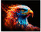 wandmotiv24 Leinwandbild Digital Art, Adler, Querformat M0744