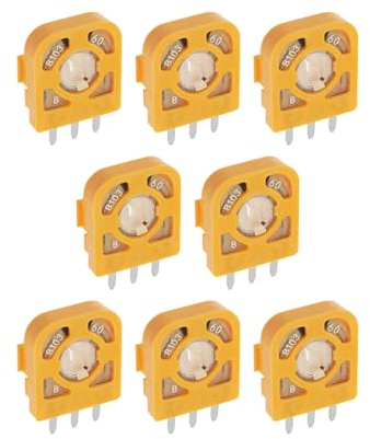 YINETTECH 8pcs 3 Broches 3D Joystick Potentiomètre de Coupe Potentiomètre de Coupe Résistance Module de Doigt Compatible avec PS3 Compatible avec PS4, Orange