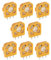 YINETTECH 8pcs 3 Broches 3D Joystick Potentiomètre de Coupe Potentiomètre de Coupe Résistance Module de Doigt Compatible avec PS3 Compatible avec PS4, Orange