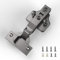 Furniware 2-Piece Full Overlay Kitchen Cabinet Hinges - 3/4 Soft Closing, 3D Adjustable Black Nickel Concealed Hinges