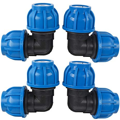 Adaptateur coudé en Plastique PE 32mm à 32mm, Connecteur, Accessoires de Raccord de Tuyau d'eau, 4 Pièces