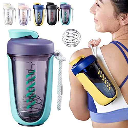 GraSky Botella mezcladora de proteínas sin BPA de 20 oz con batidor de Alambre - Apta para lavavajillas, Verde