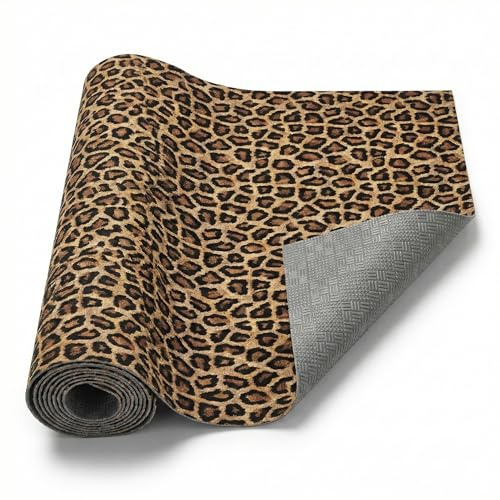 Tex family Tappeto Runner da Cucina Passatoia Antiscivolo Leopardato Maculato Made in Italy - Cm. 50x500