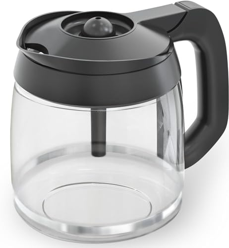 Jarra de café de vidrio de 12 tazas de repuesto solo compatible con los modelos de cafetera Ninja CE251 CE201 CE201C CE200 CE200C (no se adapta a ninguna otra cafetera) (vidrio resistente al calor)