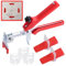400PCS Tile Leveling System 3mm 300pcs Tile Level Wedge Spacer Plus 100pcs Resuable Wedges with A Tile Leveling Plier (1/8 Inch Tile Spacers)