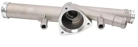 eglci Thermostat Gehäuse Sensor Kompatibel Mit VW Für Phaeton Für Touareg Für Passat Für EOS Für Superb 3.6 03H121117A Aluminium-Motorkühlmittel-Thermostatgehäuse