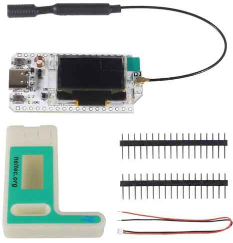ESP32 LoRa V3 LoRa32 OLED Development Board 0.96inch OLED Display CP2102 915MHz Antenna Transceiver and Protective Case for Lora Board Compatible with Arduino ESP8266 NodeMCU IOT Smart Home
