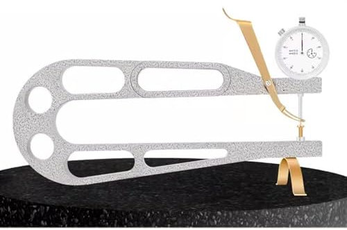 HLGKBY Misuratore di Spessore per Violino, Campo di Misura 0-20 mm, profondità della Gola 12/305 mm, comparatore Antiurto e Set di basi magnetiche, Strumento per la Fabbricazione di Viole,