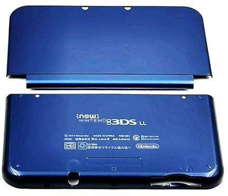 Dark Blue New 3DSLL Extra Housing Shells Top/Bottom Cover Plates Replacement, for New3DS New 3DS XL LL 3DSXL New3DSXL Game Consoles, DIY Outer Upper/Lower Faceplate A/E Face 2 PCS Set