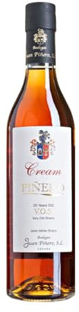 Crema de Licor Juan Piñero Cream VOS Palomino Fino y Pedro Ximénez Jerez-Xérès-Sherry Botella Medium 50 cl