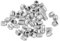 sourcing map Lot de 50 vis sans tête à six pans creux M4 x 4 mm en acier inoxydable 304, pour réparation d'instruments compacts, machines et équipements (argent)