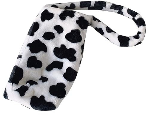 SHOWERORO Kleine Trinkflasche Mit Kuhmuster Tragbarer Wasserflaschenträger Geeignet Für Verschiedene Flaschen